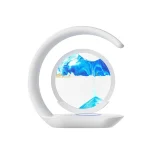Quicksand Table Lamp USB Wireless Charging Desk Lamp Decoration