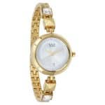 Titan Raga Viva Silver Dial Analog Watch Date Golden Metal Strap for Women 2606YM01 - Image 2