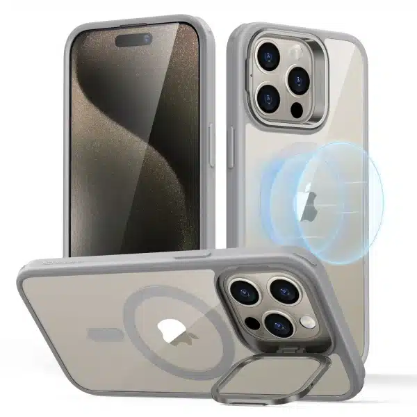 ESR Classic Hybrid Case with Stash Stand for iPhone 15 Pro / 15 Pro Max (HaloLock)