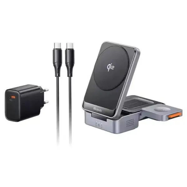 MCDODO CH-519 MagQ Qi2 15W Foldable Magnetic Wireless Charger Station for Desktop