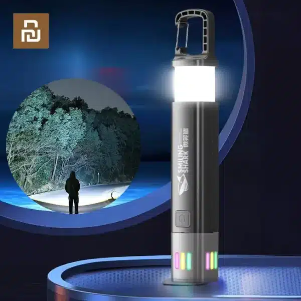 SMILING SHARK SD-1018A Outdoor Flashlight Strong Light with Floodlight Side Lights