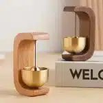 Wooden Clock Reminder Retro Entrance Wireless Doorbell for Home Small Bell Decorations (1pcs)