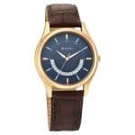 Titan Lagan Blue Dial Analog Leather Strap Watch for Men 1713WL01 - Image 2