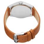 Titan Quartz Analog White Dial Leather Strap Watch for Men 1729SL03 - Image 4