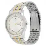Titan Metal Silver Analog with Day and Date Stainless Steel Strap Watch for Men 1774BM01 - Image 2
