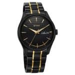 Titan Regalia Opulent Quartz Analog with Day and Date Black Dial Two Toned Stainless Steel Strap Watch for Men 1805KM10 - Image 2