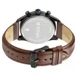Titan Elmnt Brown Dial Analog Leather Strap Watch for Men 1805NL03 - Image 4