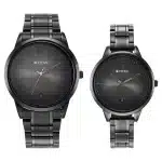 Titan Bandhan Anthracite Dial Analog with Date Stainless Steel Strap Watch for Couple 18062617NM01P