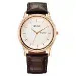 Titan Karishma Quartz Analog with Day and Date Silver Dial Leather Strap Watch 1824WL03