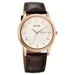 Titan Karishma Quartz Analog with Day and Date Silver Dial Leather Strap Watch 1824WL03 - Image 2