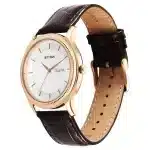 Titan Karishma Quartz Analog with Day and Date Silver Dial Leather Strap Watch 1824WL03 - Image 3