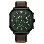 Titan Octane Aerobatics Green Dial Chronograph Leather Strap watch for Men 1856NL02