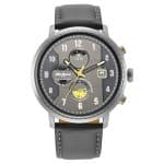 Titan Octane Aerobatics Anthracite Dial Chronograph Leather Strap Watch for Men 1857KL01