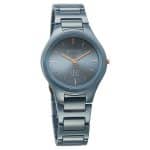Titan Edge Ceramic Slim Ceramic Strap Blue Dial Analog Watch for Women 2653QC07 - Image 2