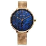 Titan Neo Analog Watch with Day and Date Mother Of Pearl Dial Rose Gold Color Stainless Steel Strap 2763WM01