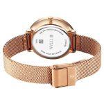 Titan Neo Analog Watch with Day and Date Mother Of Pearl Dial Rose Gold Color Stainless Steel Strap 2763WM01 - Image 5
