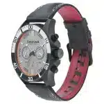 Fastrack Hitlist Quartz Chronograph Grey Dial Leather Strap Watch 3072NL01 - Image 3