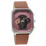 Fastrack After Dark Quartz Analog with Day and Date Brown Dial Leather Strap Watch 3270SL01 - Image 2