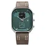 Fastrack Fleek Quartz Multifunction Green Dial Leather Strap Watch 3270SL03