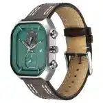 Fastrack Fleek Quartz Multifunction Green Dial Leather Strap Watch 3270SL03 - Image 3