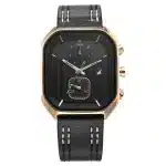 Fastrack Fleek Quartz Multifunction Black Dial Leather Strap Watch 3270WL01