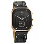 Fastrack Fleek Quartz Multifunction Black Dial Leather Strap Watch 3270WL01 - Image 2