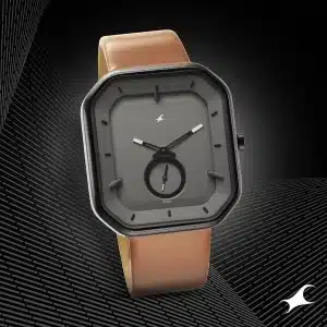 Gadgetoo Fastrack After Dark Grey Dial Leather Strap Watch 3272Nl02 Gadgetoo Fastrack After Dark Grey Dial Leather Strap Watch 3272Nl02