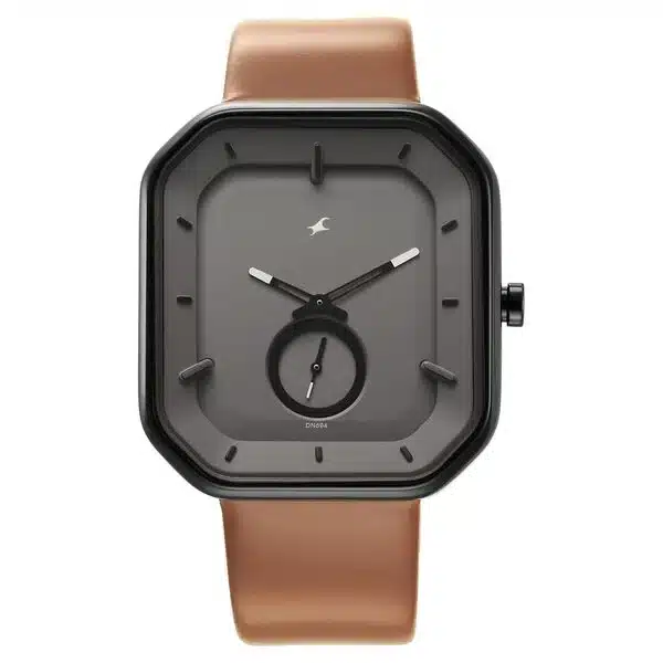 3272Nl02_3 Fastrack After Dark Grey Dial Leather Strap Watch 3272Nl02 - Image 1