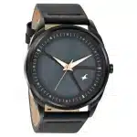 Fastrack MetaWe Quartz Analog Grey Dial Leather Strap Watch 3273NL04 - Image 2