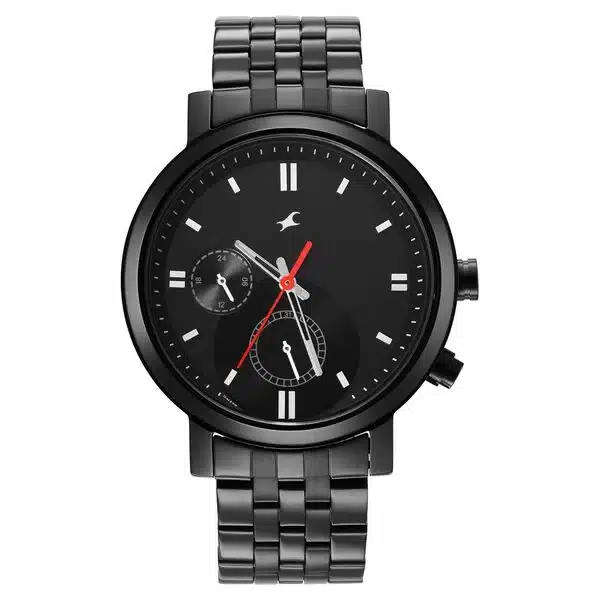 3287Nm01_3 Fastrack Tick Tock Quartz Multifunction Black Dial Metal Strap Watch 3287Nm01 - Image 1