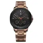 Fastrack Fleek Quartz Multifunction Black Dial Stainless Steel Strap Watch 3303KM02