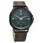 Fastrack Fleek Quartz Multifunction Green Dial Leather Strap Watch 3303NL01 - Image 2