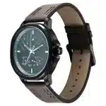 Fastrack Fleek Quartz Multifunction Green Dial Leather Strap Watch 3303NL01 - Image 3