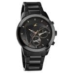 Fastrack Cerame Quartz Multifunction Black Dial Steel & Ceramic Strap Watch 3304ND01 - Image 2