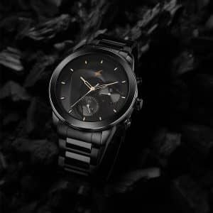 Gadgetoo Fastrack Cerame Quartz Multifunction Black Dial Steel &Amp; Ceramic Strap Watch 3304Nd01