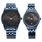 Fastrack Mixmatched Quartz Analog Black Dial Blue Stainless Steel Strap Watch for Couple 33056296QM01P