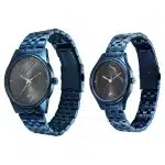 Fastrack Mixmatched Quartz Analog Black Dial Blue Stainless Steel Strap Watch for Couple 33056296QM01P - Image 3