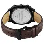 Fastrack Kronos Chronograph Black Dial Brown Leather Strap Watch 3319NL01 - Image 5