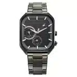 Fastrack Groove Multifunction Black Dial Metal Strap Watch with Lume indices 3321QM01