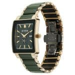Titan Regalia Shaped Ceramic Quartz Analog with Date Green Dial Steel & Ceramic Strap Watch For Men 90013KD05 - Image 3