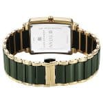Titan Regalia Shaped Ceramic Quartz Analog with Date Green Dial Steel & Ceramic Strap Watch For Men 90013KD05 - Image 5