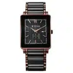 Titan Regalia Shaped Ceramic Quartz Analog with Date Black Dial Steel & Ceramic Strap Watch For Men 90013KD06