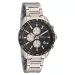 Titan Quartz Chronograph Black Dial Stainless Steel Strap Watch for Men 90106KM02 - Image 2