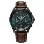 Titan Classic Chrono Blue Dial Quartz Multifunction Leather Strap watch 90169NL01