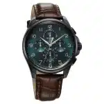 Titan Classic Chrono Blue Dial Quartz Multifunction Leather Strap watch 90169NL01 - Image 2