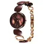 Titan Raga Ceramics Quartz Analog Brown Mother of pearl Dial Metal & Ceramic Strap Watch 95146KD03 - Image 3