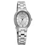 Titan Metro Quartz Analog Silver Dial Stainless Steel Strap Watch For Women 95304SM01 - Image 2