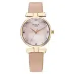 Titan Raga Showstopper Quartz Analog Pink Dial Leather Strap Watch For Women 95308WL01