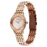 Titan Glamour Quartz Analog Mother Of Pearl Dial Rose Gold Stainless Steel Strap Watch For Women 95316WM01 - Image 3