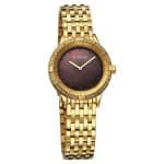 Titan Glamour Quartz Analog Brown Dial Golden Stainless Steel Strap Watch For Women 95316YM01 - Image 2